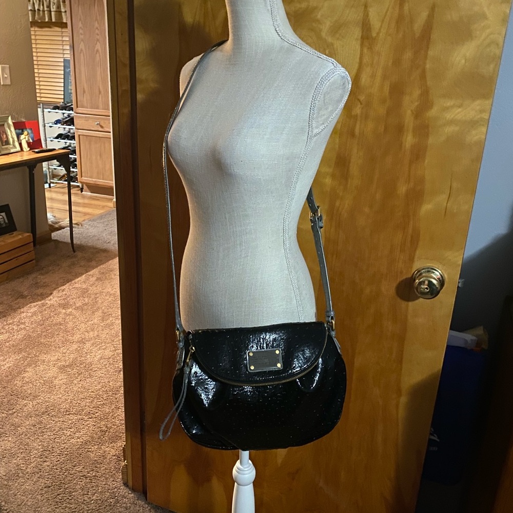 Vintage Marc by Marc Jacobs Black & Gray Ostrich Jelly Bird Purse